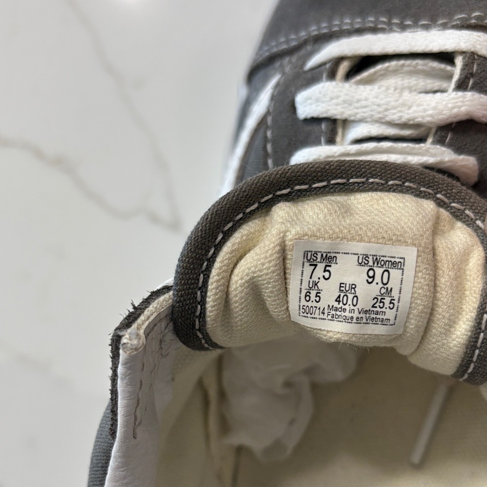 Vans Old Skool Gray and White Suede Low Top Sneakers - Picture 12 of 15